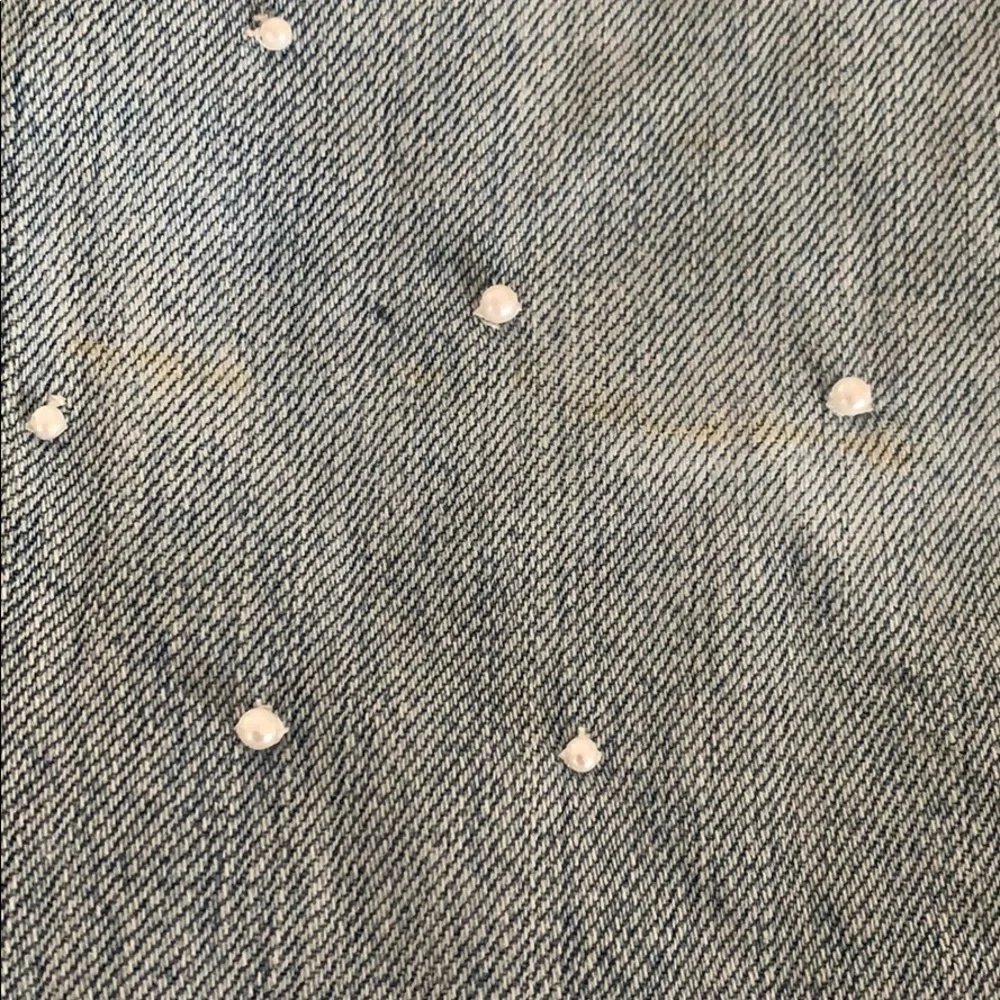 Pearl Beaded Jonathan Simkhai Light Blue Distressed Jeans